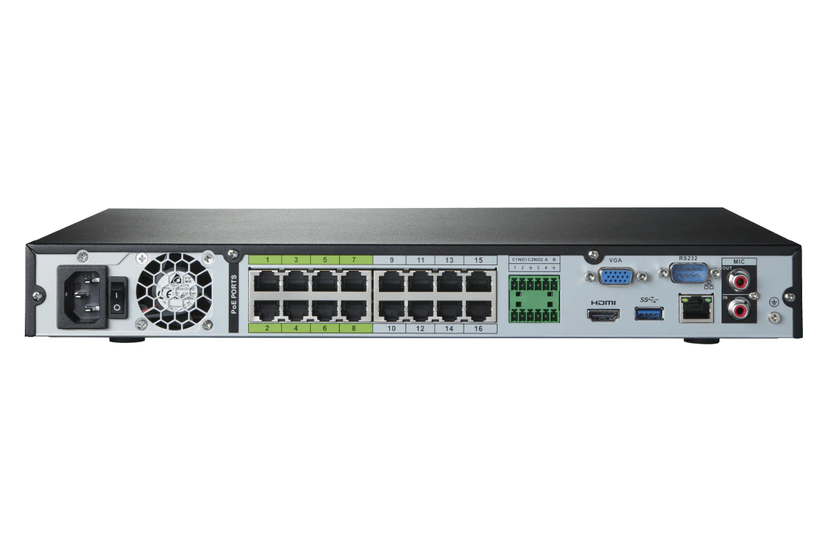 Lorex 4K (16 Camera Capable) 6TB Wired NVR System with Nocturnal 3 Smart IP Bullet Cameras with Listen-In Audio and 30FPS - Image 4