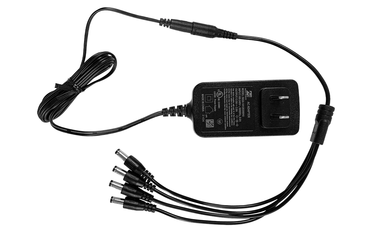 4-in-1 Security Camera Power Adapter 12V 2A