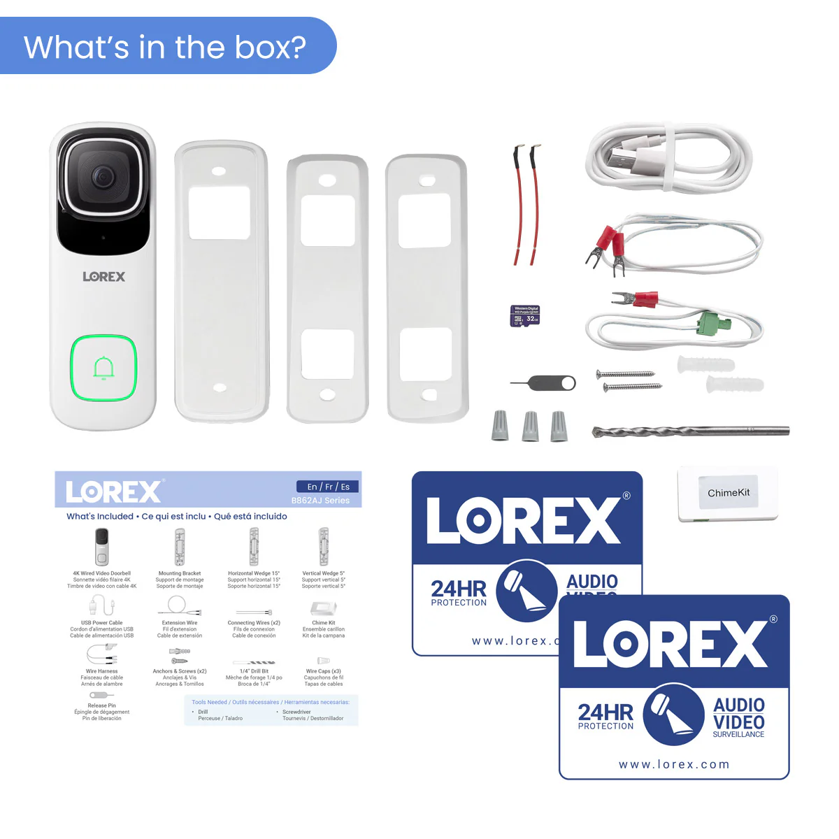 Lorex 4K Wi-Fi Video Doorbell (Wired, 32GB) - Image 7