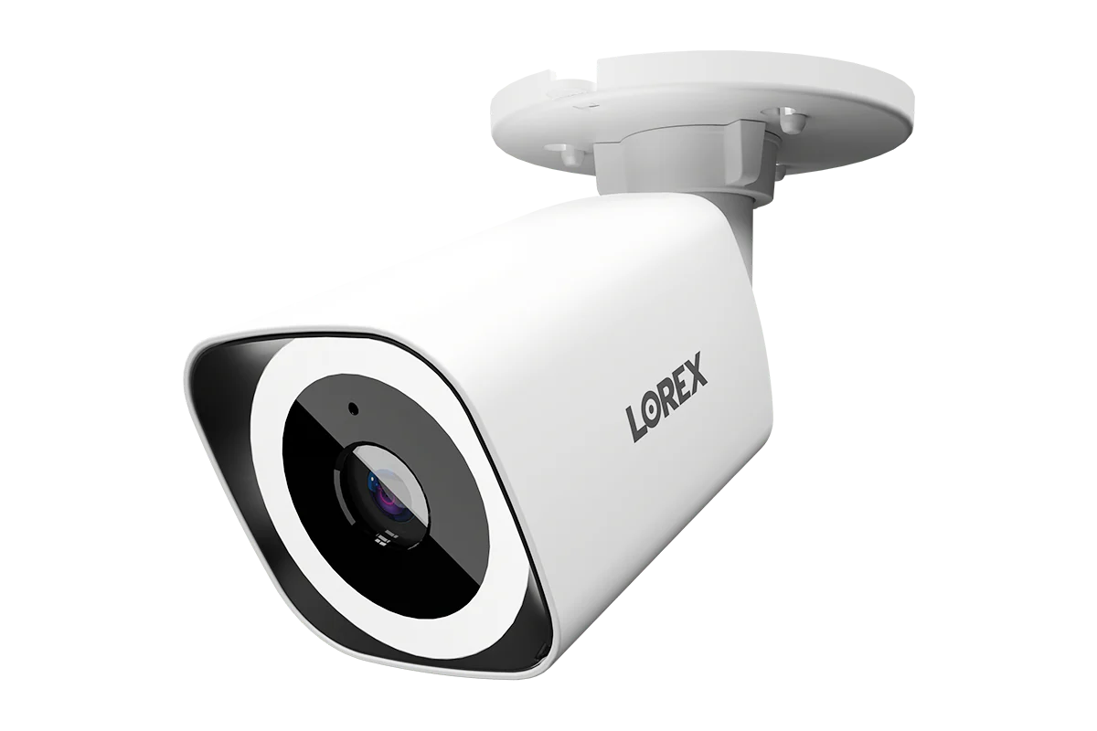 Lorex Connect V3 4K Wired PoE Bullet Camera with Smart Security Lighting - White/Black