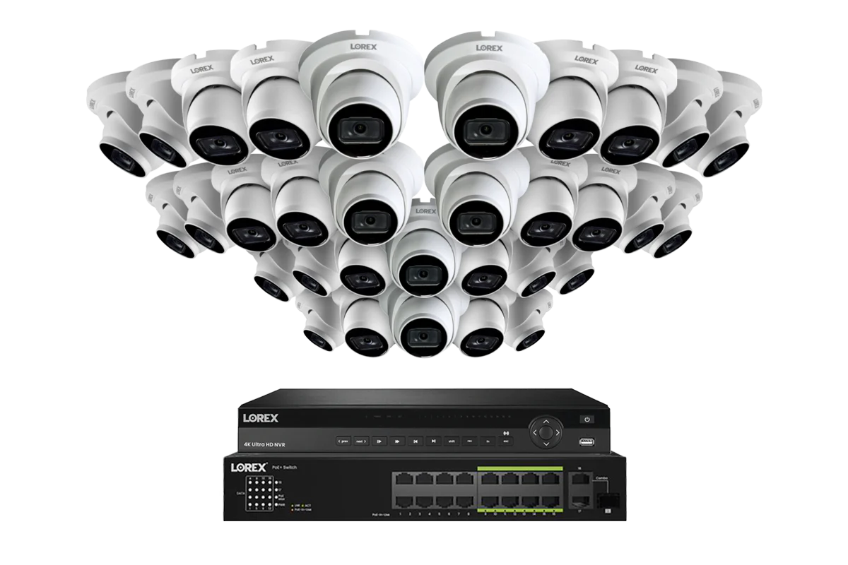 Lorex 4K (32 Camera Capable) 6TB Wired NVR System with Nocturnal 3 Smart IP Turret Cameras Featuring Listen-In Audio and 30FPS Recording - Image 11
