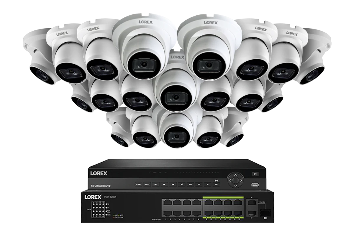 Lorex 4K (32 Camera Capable) 6TB Wired NVR System with Nocturnal 3 Smart IP Turret Cameras Featuring Listen-In Audio and 30FPS Recording - Image 8