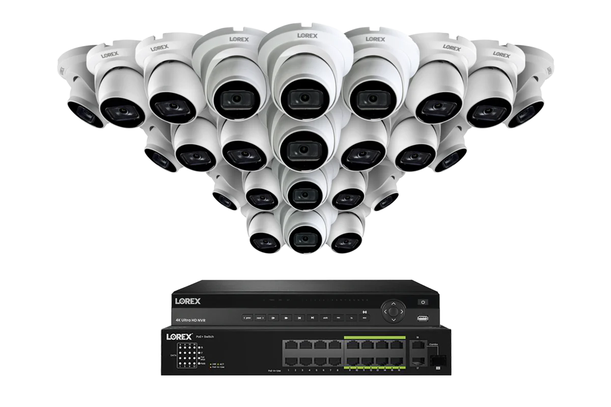 Lorex 4K (32 Camera Capable) 6TB Wired NVR System with Nocturnal 3 Smart IP Turret Cameras Featuring Listen-In Audio and 30FPS Recording - Image 9