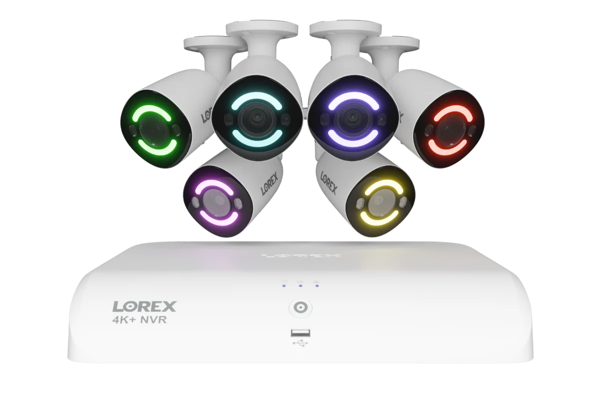 4K+ (12MP) IP Security Cameras with 16-Channel (8 Wired, 8 Wi-Fi) Fusion Recorder
