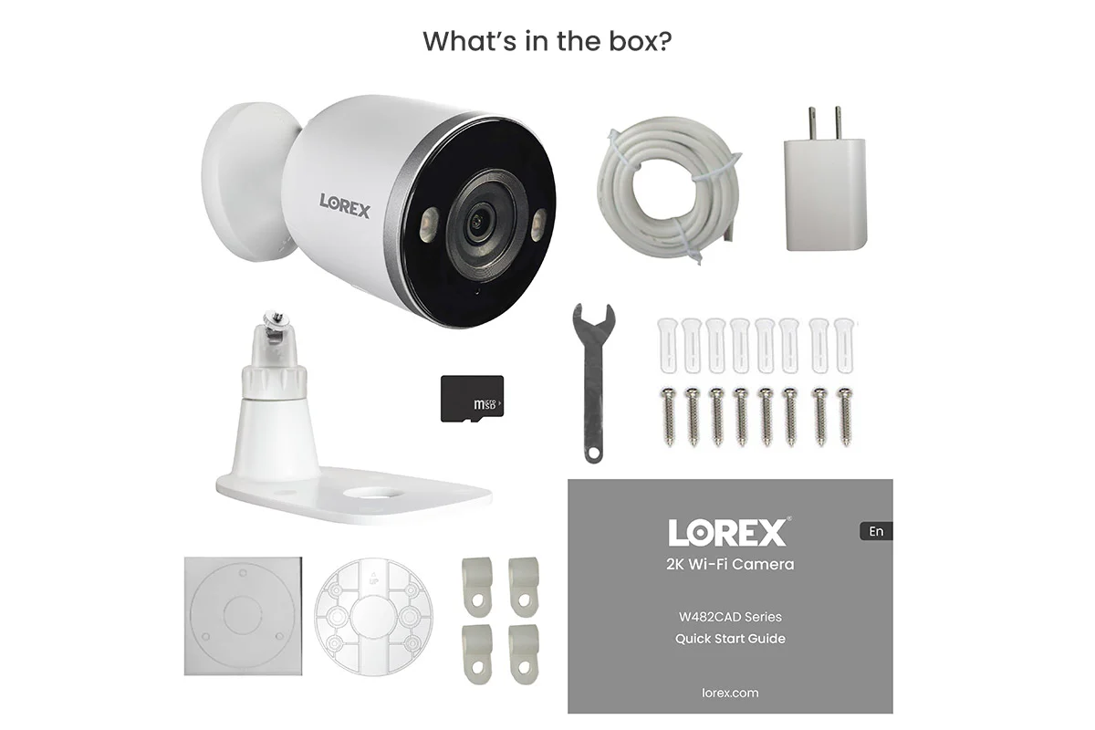 Lorex 2K Spotlight Indoor/Outdoor Wi-Fi Security Camera (32GB) - Open Box, Brown Box - Image 4