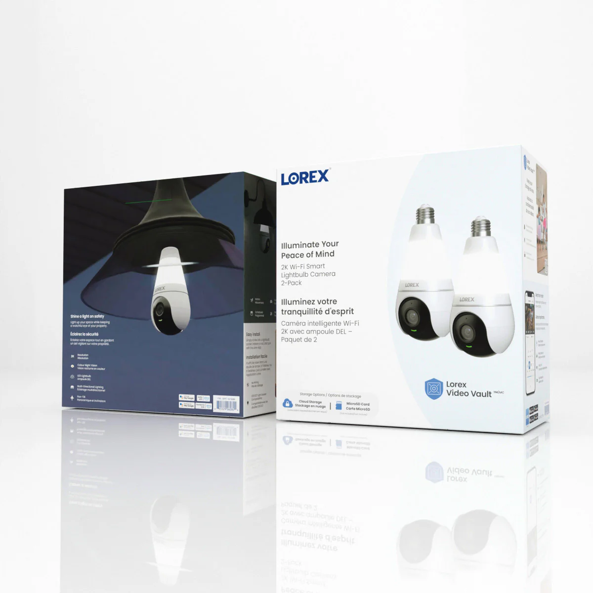 Lorex 2K Wi-Fi Smart Lightbulb Camera (2-Pack) - Image 2