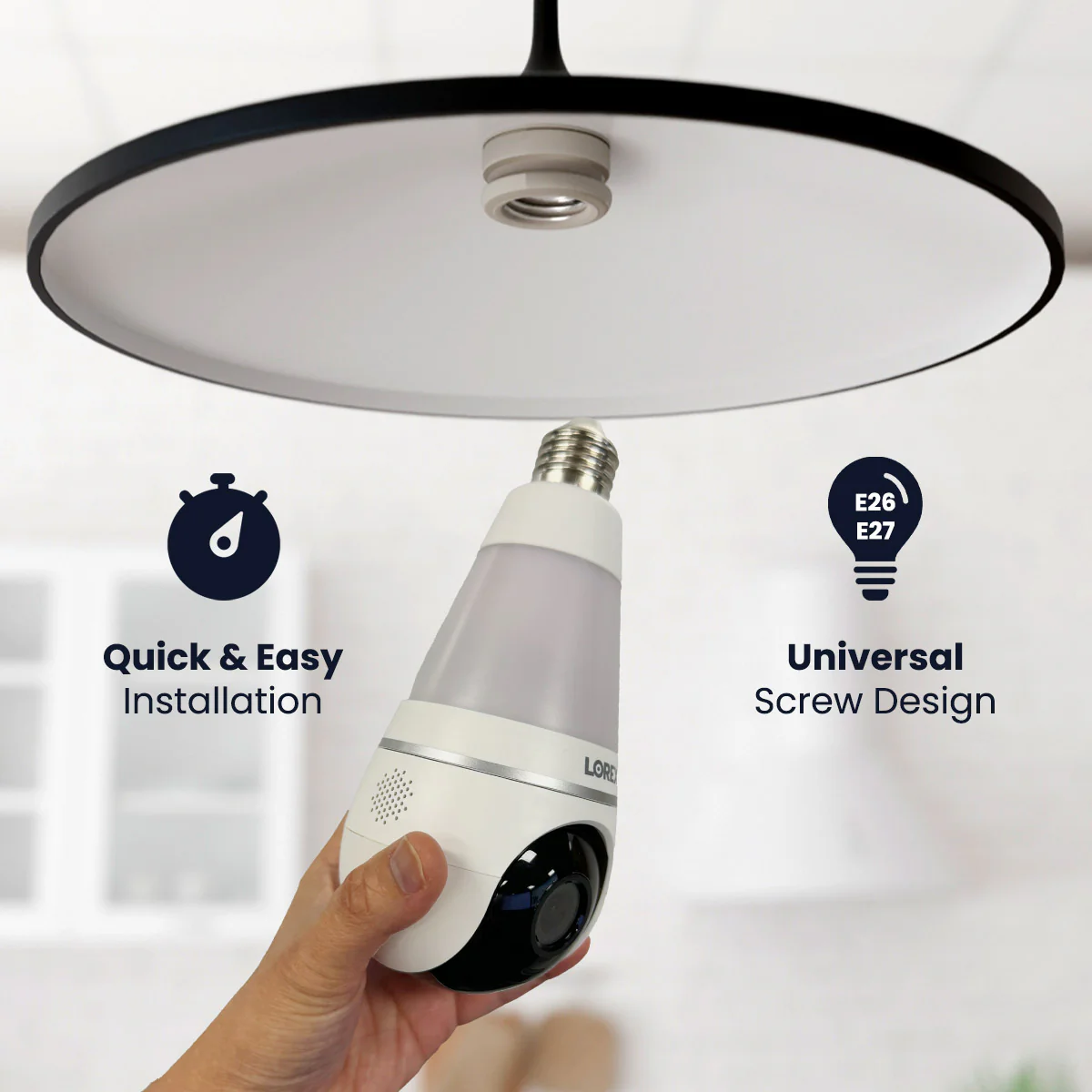 Lorex 2K Wi-Fi Smart Lightbulb Camera (2-Pack) - Image 3