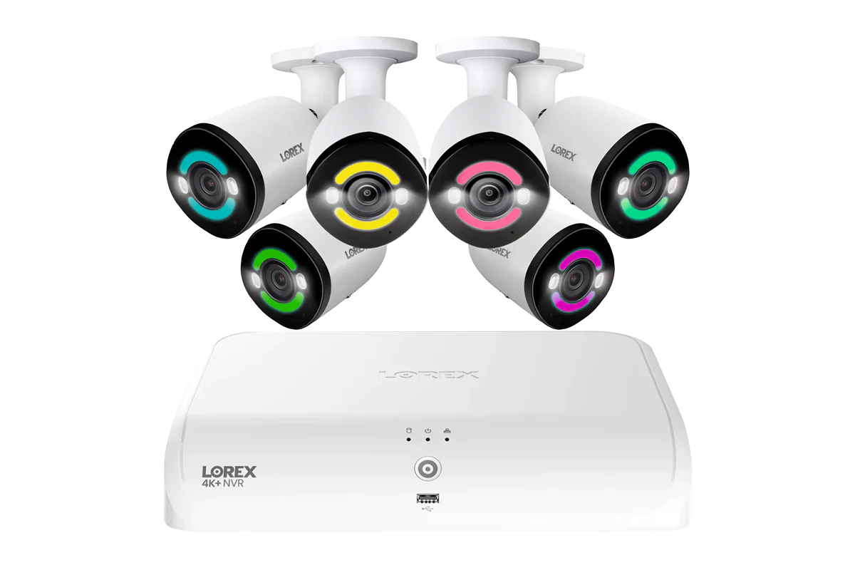 Lorex 4K+ 12MP 16 Camera Capable (8 Wired + 8 Fusion Wi-Fi ) 2TB Wired NVR System with H30 IP Bullet Cameras