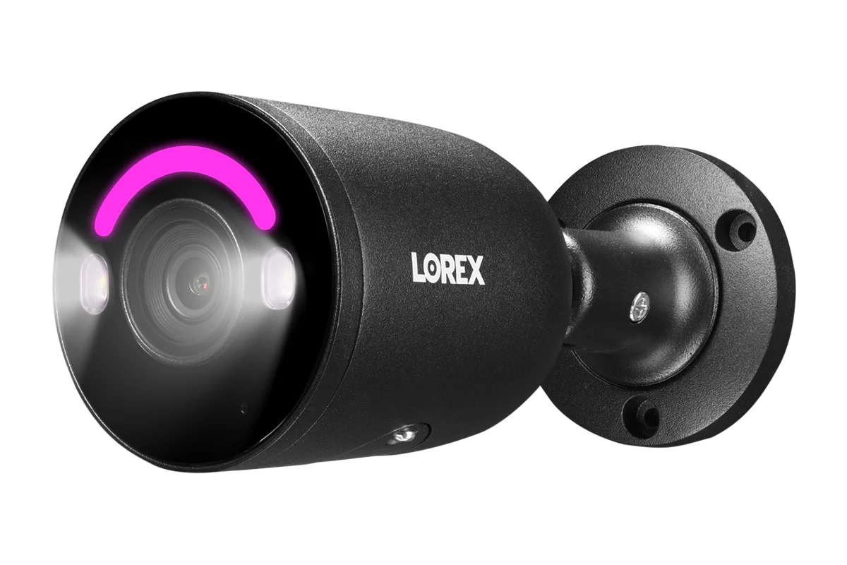 Lorex 4K IP Wired Bullet Security Camera with Smart Security Lighting and Smart Motion Detection