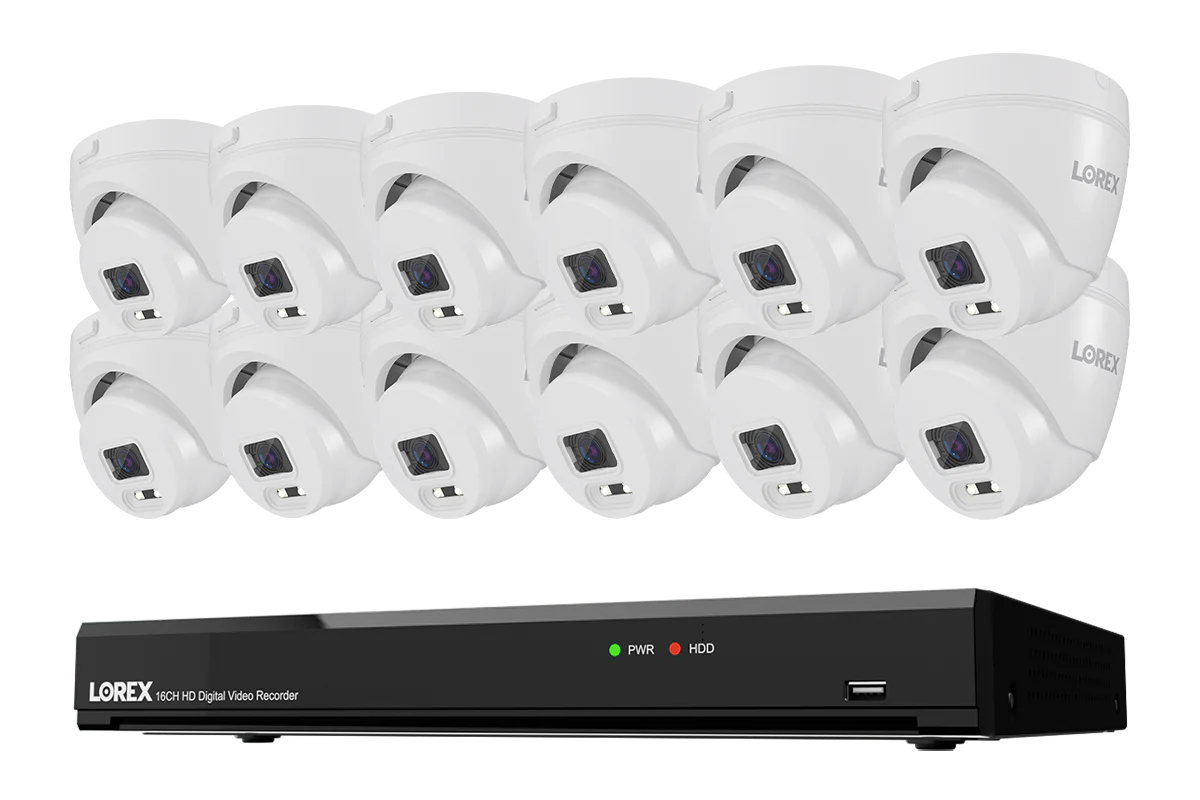 Lorex Connect T Series 4K 16-Channel Wired DVR System with T1 1080p Turret Security Cameras - 1TB - Image 9