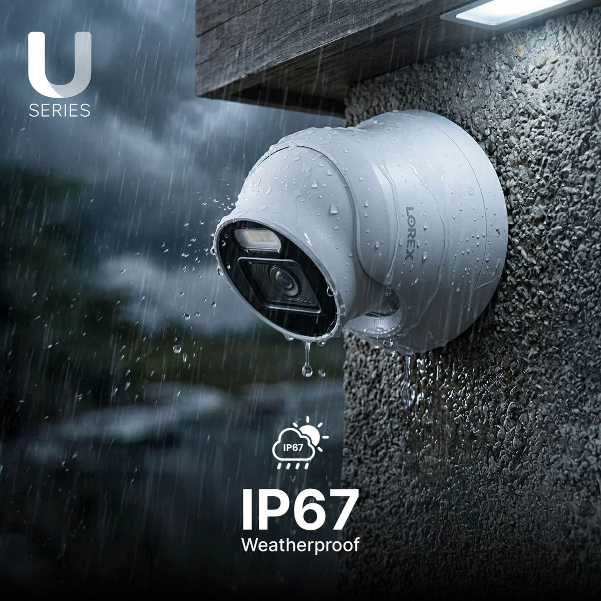 Lorex Connect U3 2K+ PoE Turret Camera with Red & Blue Deterrence Lights - Image 3