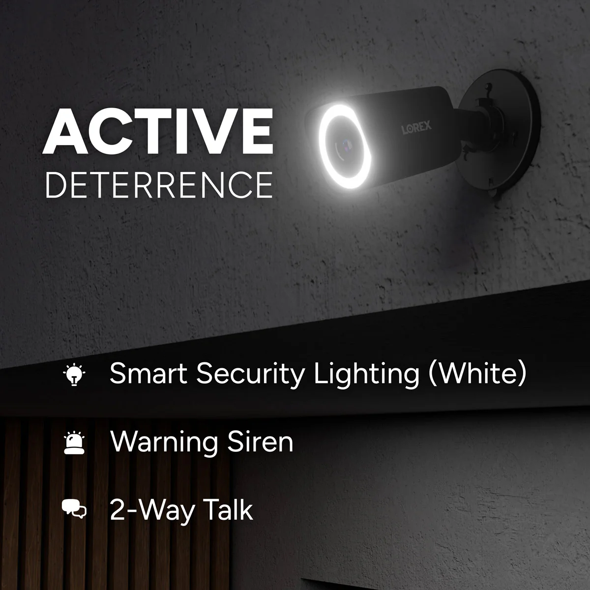 Lorex Connect V3 4K Wired PoE Bullet Camera with Smart Security Lighting - White/Black - Image 5