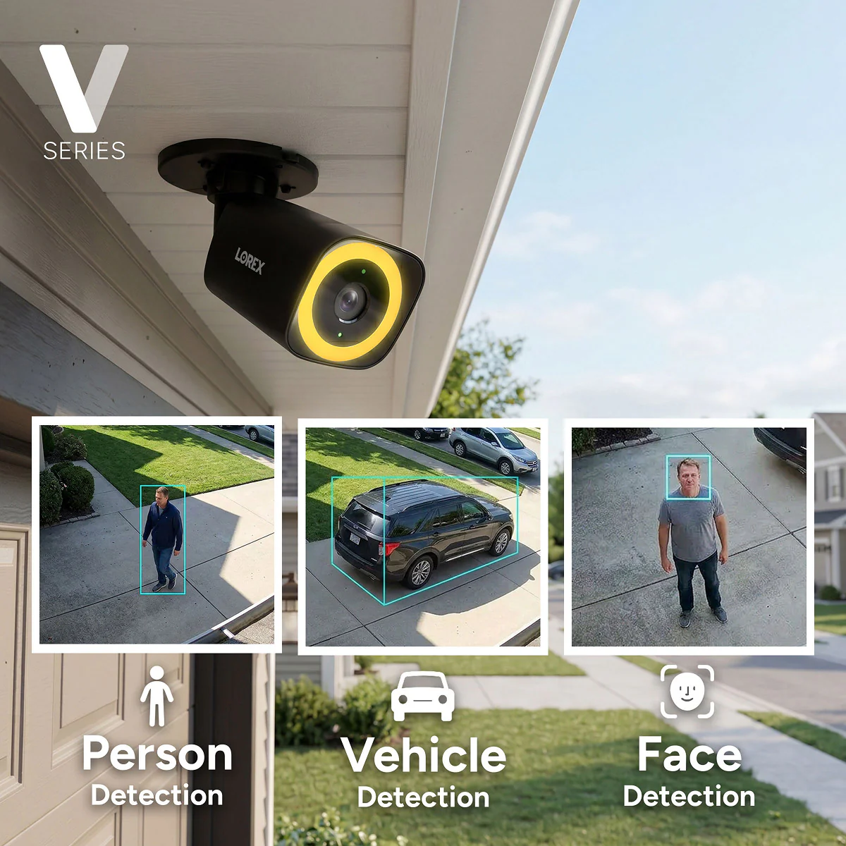 Lorex Connect V5 4K PoE Bullet Cameras with Color Smart Security Lighting - White/Black - Image 3