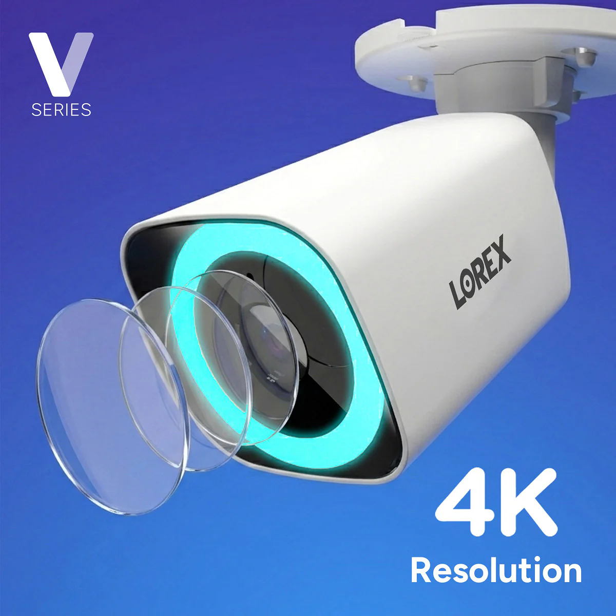 Lorex Connect V5 4K PoE Bullet Cameras with Color Smart Security Lighting - White/Black - Image 5