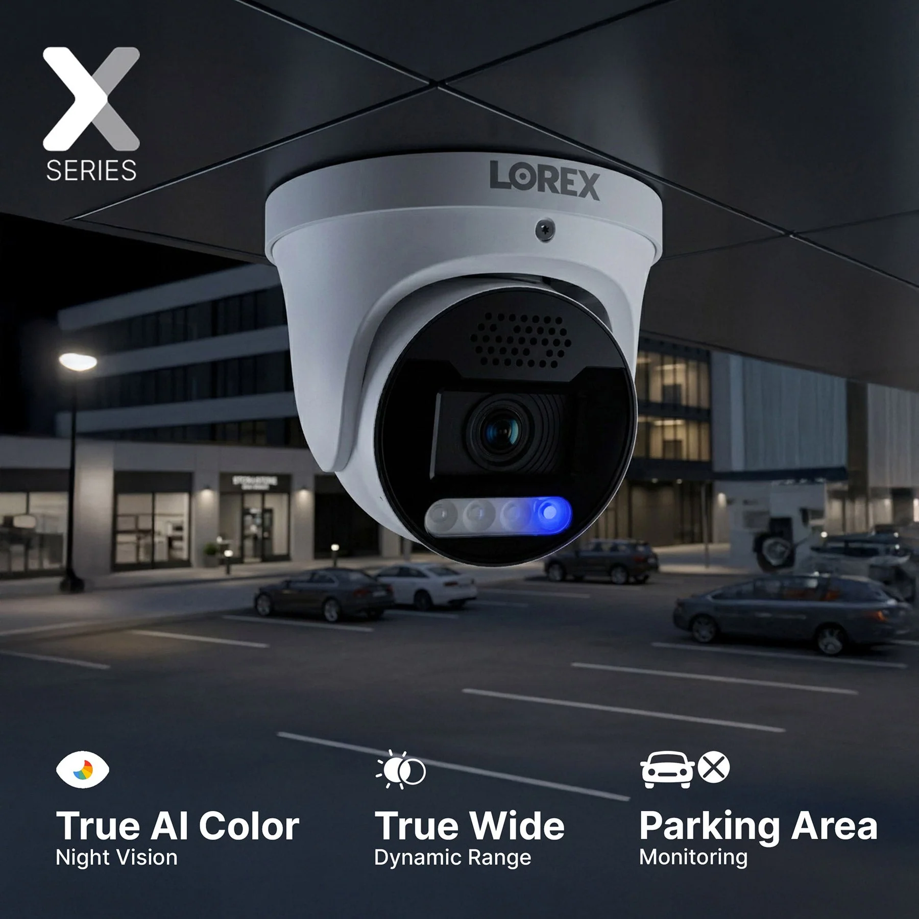Lorex Connect X5 4K PoE Turret Camera with AI Color Night Vision - White/Black - Image 6