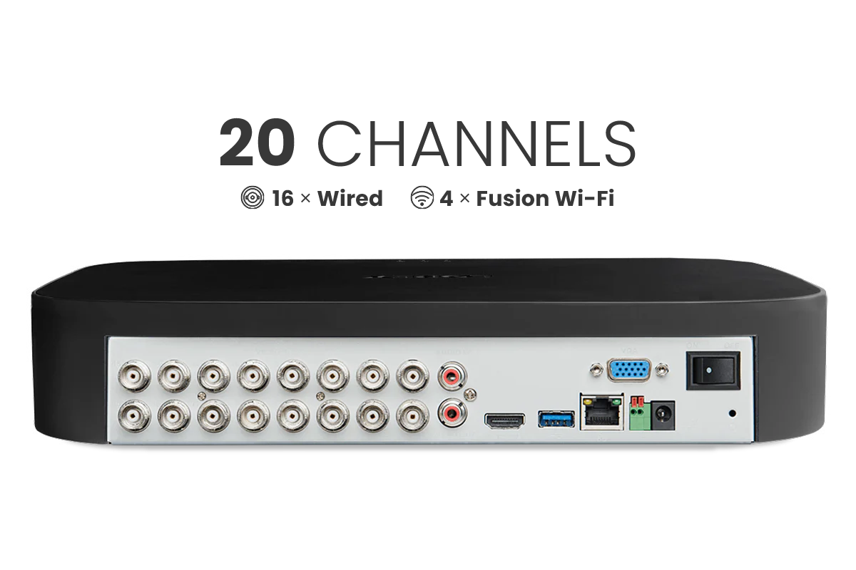 Lorex Classic Fusion Series 4K 20-Channel (16 Wired + 4 Fusion Wi-Fi) 1TB DVR Wired System with 1080p Analog Bullet Security Cameras - Image 6