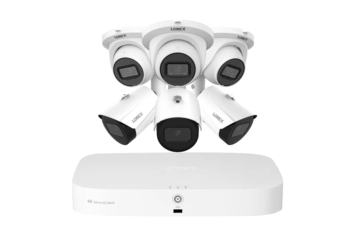 Lorex Fusion NVR with IP Dome and Bullet Cameras - 4K 16-Channel 2TB Wired System