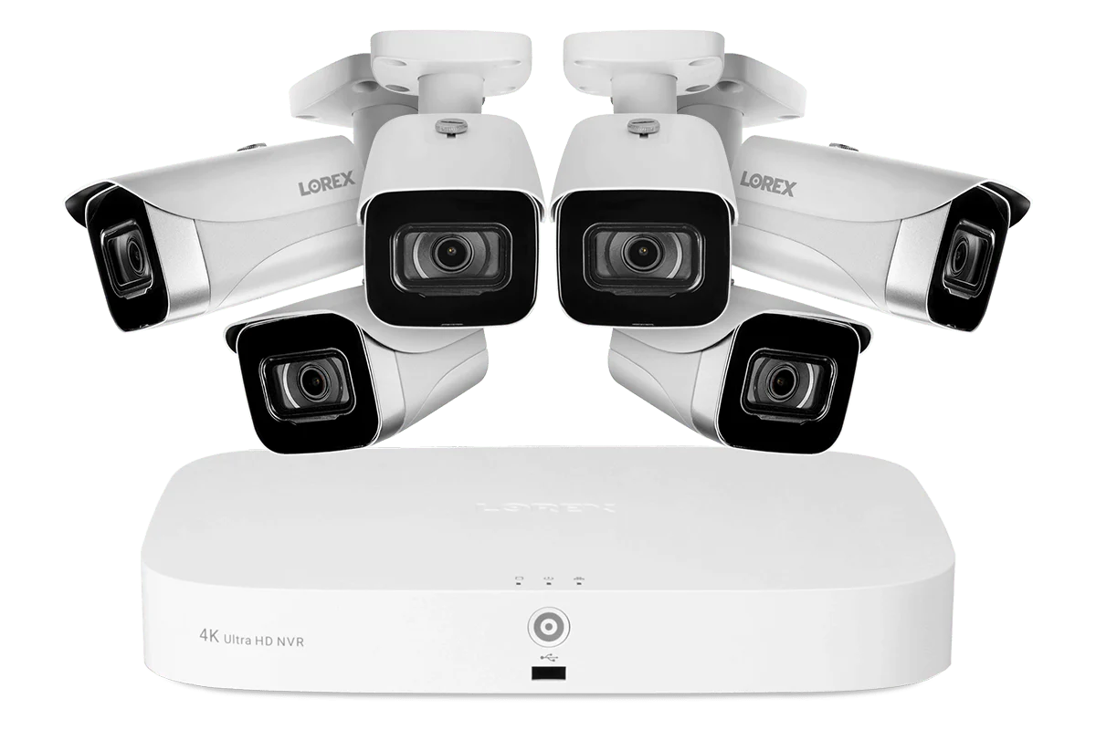 Lorex 4K 16-Camera Capable (8 Wired + 8 Fusion Wi-Fi) 2TB NVR System with 6 Bullet Cameras