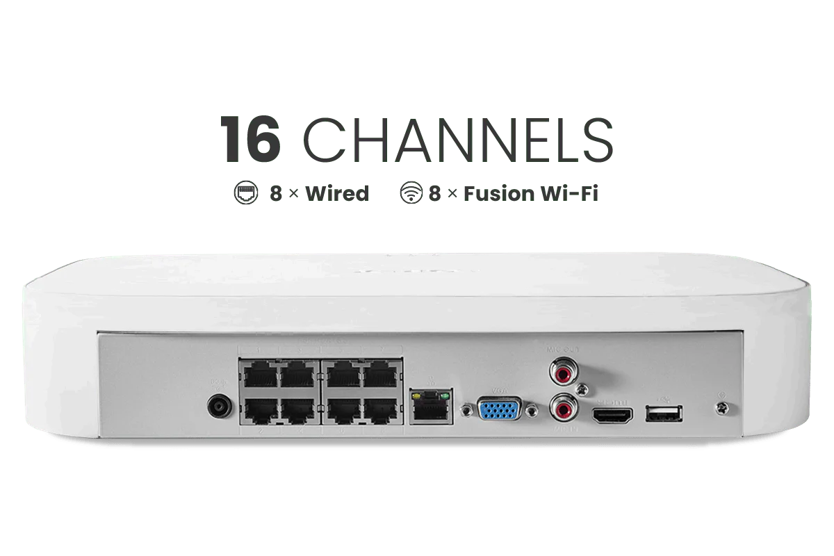 Lorex 4K 16-Camera Capable (8 Wired + 8 Fusion Wi-Fi) 2TB NVR System with 6 Bullet Cameras - Image 2