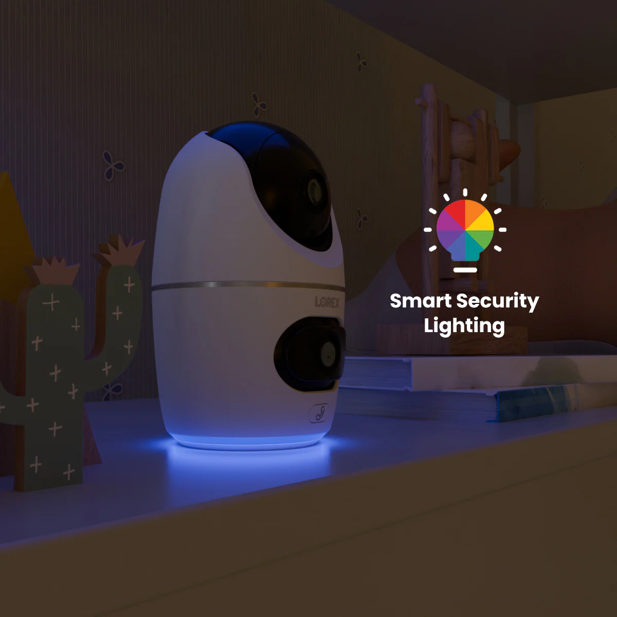 Lorex 2K Dual Lens Indoor Pan-Tilt Wi-Fi Security Camera - Image 4